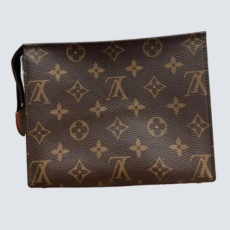 Pre-owned Louis Vuitton Coated Canvas Toiletry Bags Small Monogram Toiletry Bag