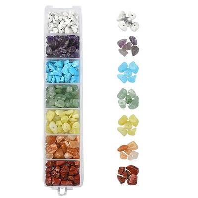 84-91G 7 Styles Chakra Natural & Synthetic Gemstone Chip Beads Strands