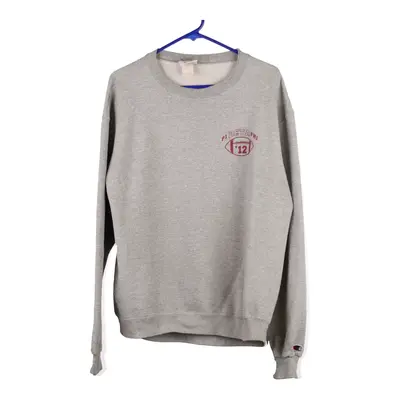 Champion Sweatshirt - Large Grey Cotton Blend