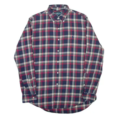 RALPH LAUREN Custom Fit Mens Shirt Blue Check Long Sleeve M