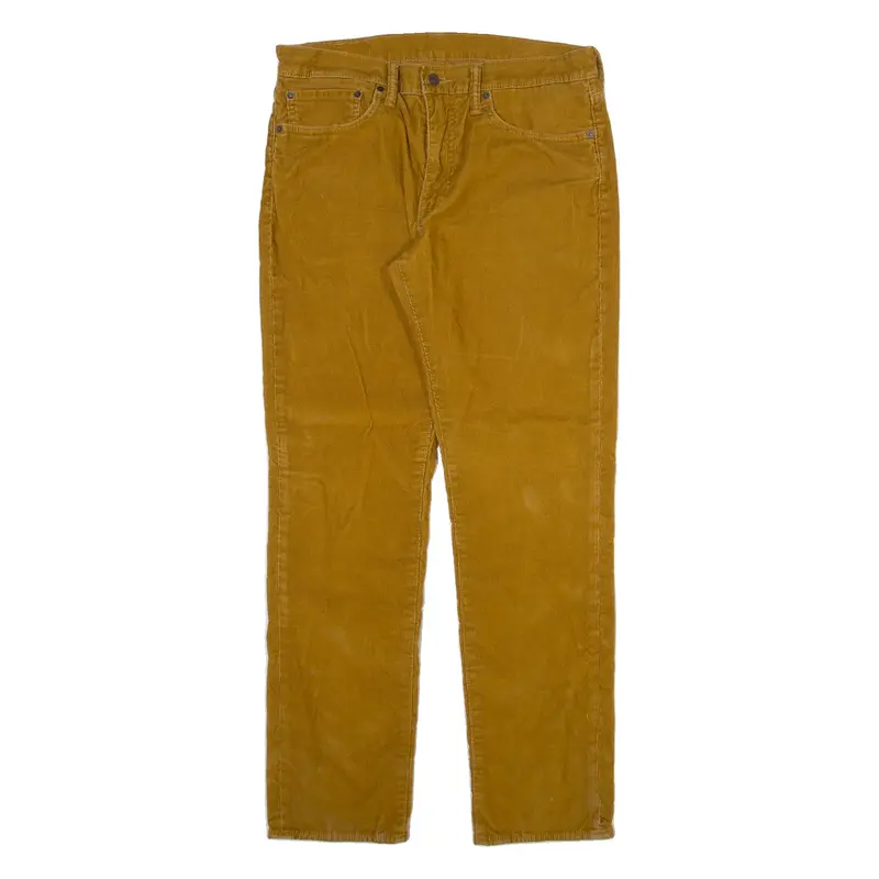 LEVI'S 511 Mens Corduroy Trousers Brown Slim Straight W34 L32