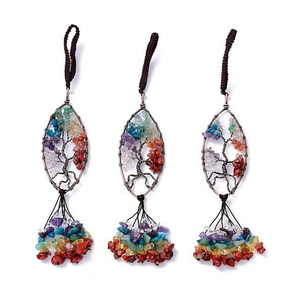Natural Mixed Stone Big Pendant Decotations