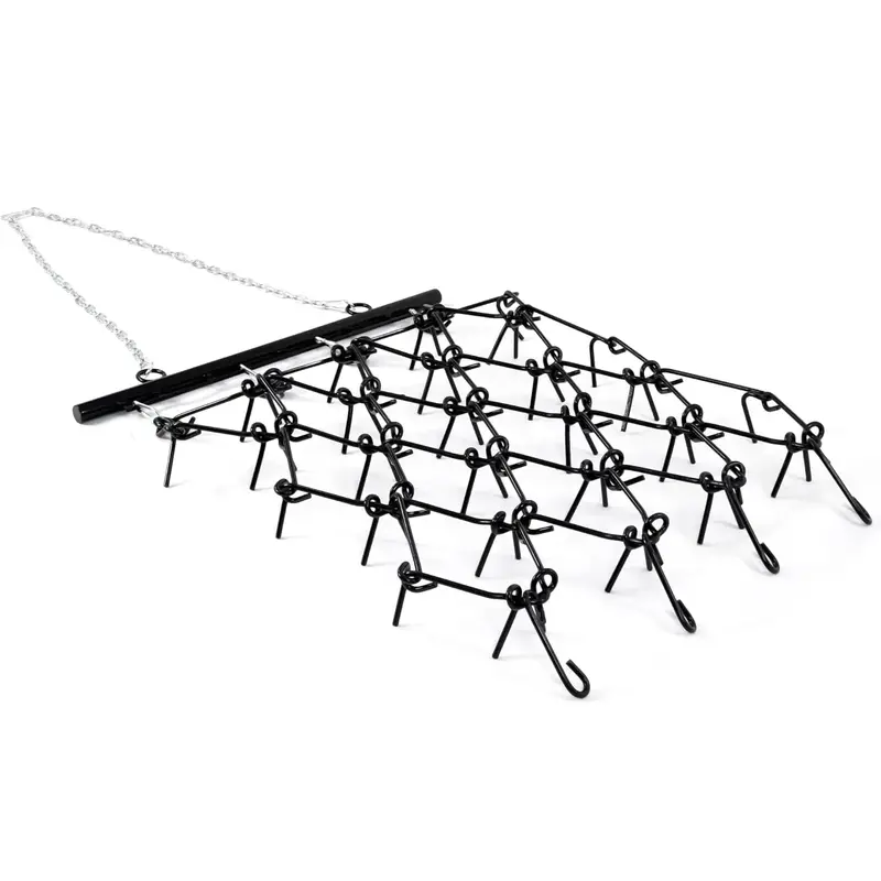 YITAMOTOR® Heavy Duty Drag Harrow 4'W x 4'L, 3/8in Tines for ATV, UTVs, Lawn Tractors Leveling, Grading, Pastures, Breaking ...