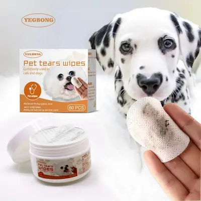 1 Box Pet Eye Wipes, Pet Eye Cleaning Wipes, Pet Eye Wipes for Dogs and Cats, Dog Supplies, Grooming Tool