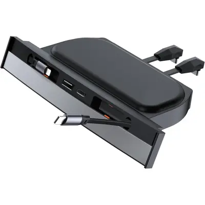 YONZEE Retractable USB Hub for Tesla Accessories Multi-Port Model 3/Y Concealed Docking Station with Dustproof Sliding Cover...