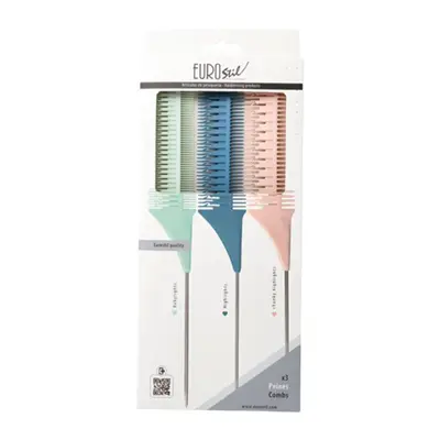 Eurostil 3-piece color, comb and highlight set