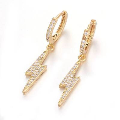 Brass Leverback Earrings
