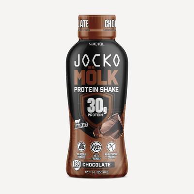 Jocko Mölk Grass-Fed Protein Shakes 30g Protein 12oz Ready-to-Drink Keto Friendly No Added Sugar 12-Pack Energy Sport Ch