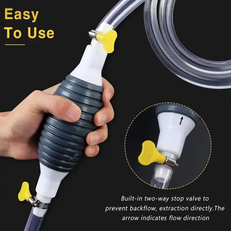 Car Motorcycle Absorberarge PVC Water Suction Pipe Oiler for Liquid Petrol Tuningpm Fuel Diesel Transfer Universal Oil Easy T...