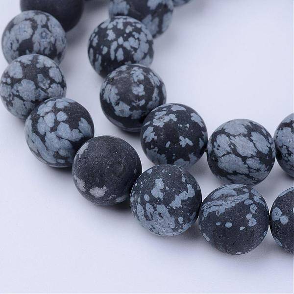 Natural Snowflake Obsidian Beads Strands