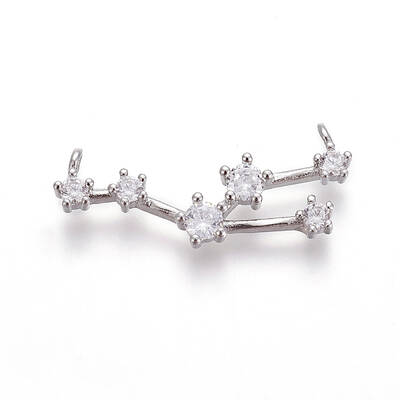 Brass Micro Pave Cubic Zirconia Pendants
