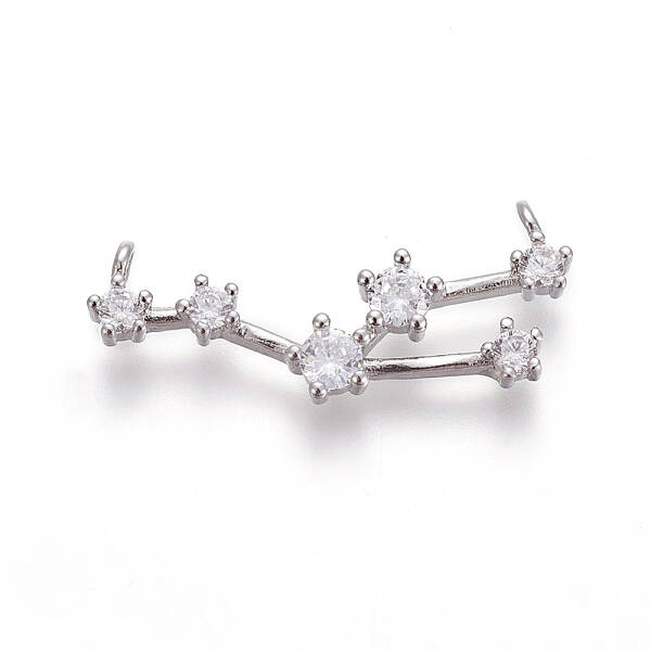 Brass Micro Pave Cubic Zirconia Pendants