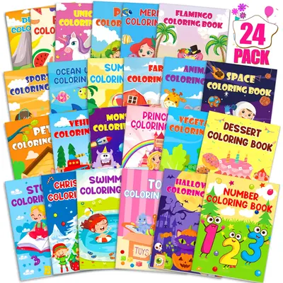 24 Pack Coloring Books For Kids Ages 4-8, Small Coloring Books For Kids Party Favors Bulk Birthday Gifts Goodie Bags Stuffers...