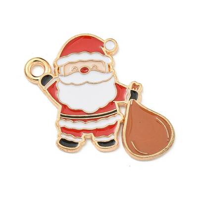 Christmas Theme Alloy Enamel Pendants