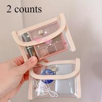 Mini Transparent Clutch Flap Coin Purse, 2 Counts Lightweight Versatile Carry All Pouch, Handheld Bag Purse, Portable Storage...