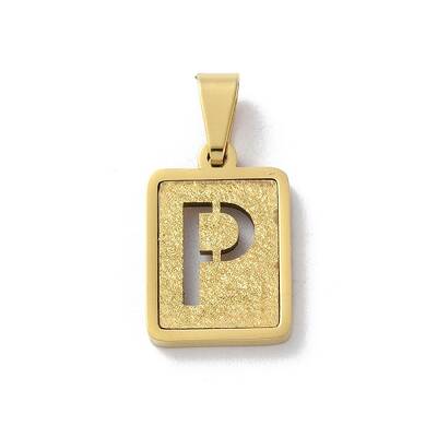 304 Stainless Steel Alphabet Pendants