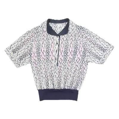 ACKERMANN Womens Printed Blouse Pink Striped M