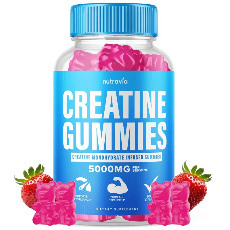 Creatine Gummies Infused with 5g Creatine Monohydrate, Muscle Instantized Creatine, Micronized Clean HCL Balanced