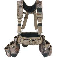 MELOTOUGH Camo Tool Belt with Suspenders Camouflage Tool Bag Supenders Framers Comb Apron Tool Belt Construction Tool Pouch S...