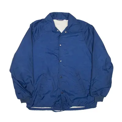 RAINBOW SPORTSWEAR Coach Jacket Blue Nylon Mens S