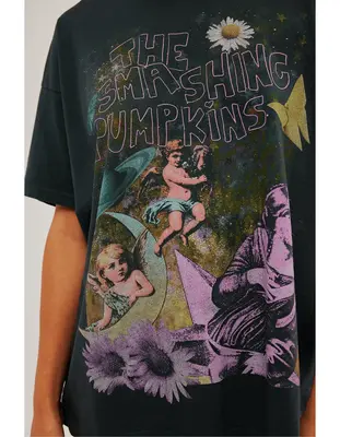 Vintage The Smashing Pumpkins World Tour T-Shirt, Retro Rock Band Tee, Double-Sided Graphic Design, Casual Streetwear, Unisex...