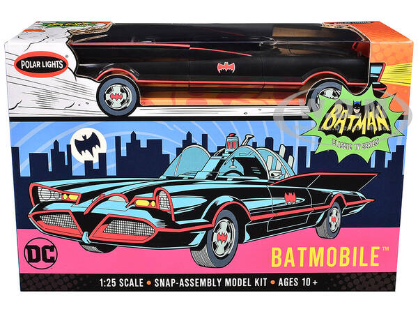 Skill 2 Model Kit Batmobile Batman (1966-1968) TV Series 1/25 Scale Model by Polar Lights