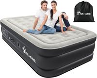 DWVO Twin/Twin XL Air Mattress with Built-in Pump and Carry Bag, Elevated Inflatable Mattress Blow Up Mattress for Camping, H...