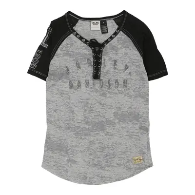Harley Davidson T-Shirt - Small Grey Polyester Blend