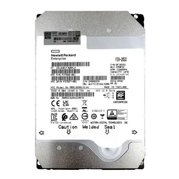 P37668-001 HP 18TB 7200RPM 12Gb/s SAS 3.5-inch Hard Drive