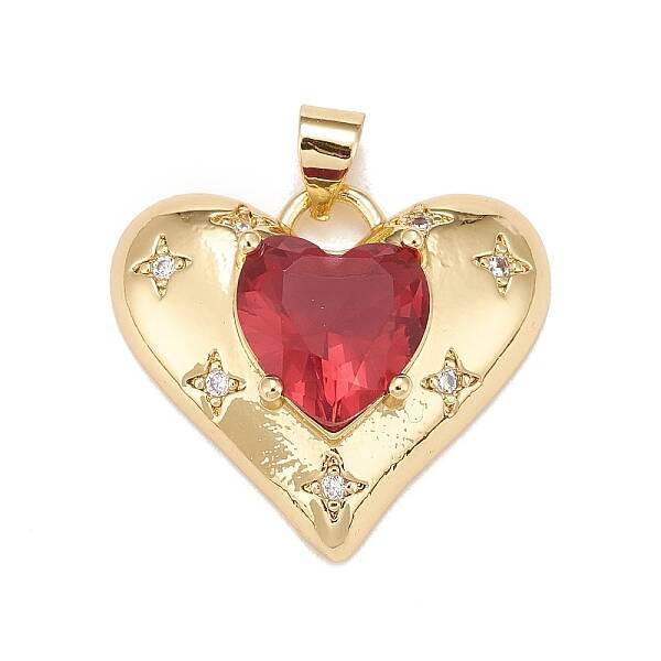 Brass Micro Pave Cubic Zirconia Pendants