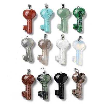 Natural & Synthetic Mixed Gemstone Pendants