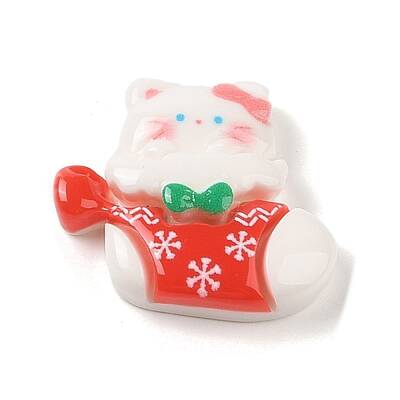 Animal Christmas Socking Theme Opaque Resin Decoden Cabochons