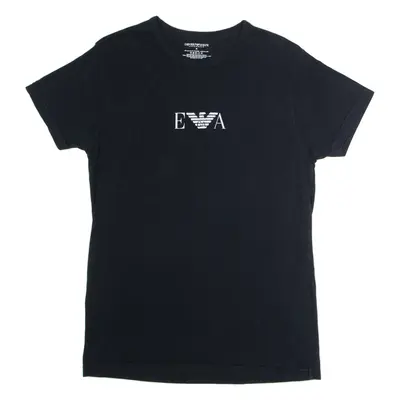 EMPORIO ARMANI Mens T-Shirt Black Crew Neck M