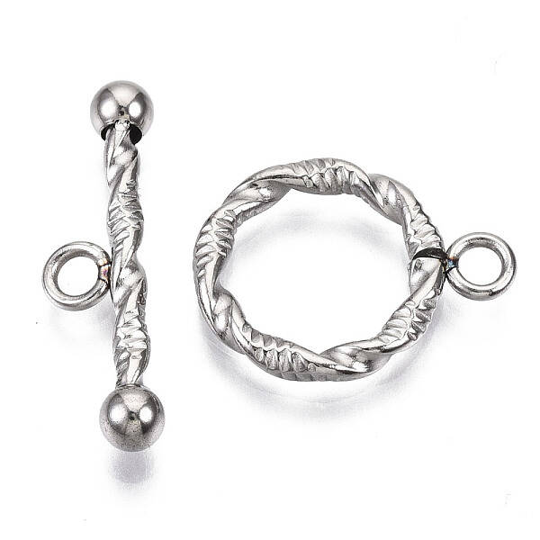 Non-Tarnish 201 Stainless Steel Toggle Clasps