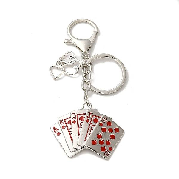 Alloy Playing Card Keychains