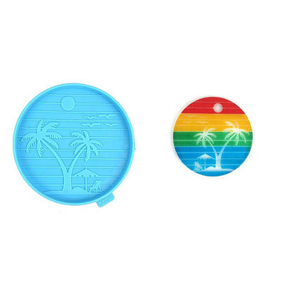 Flat Round Cup Mat Silicone Molds
