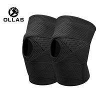 OLLAS Knee Brace for Protect, Compression Knee Support with Air Mesh Fabric, Adjustable Knee Wrap with Side Stabilizers, Ultr...