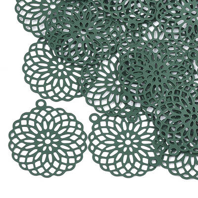 430 Stainless Steel Filigree Pendants