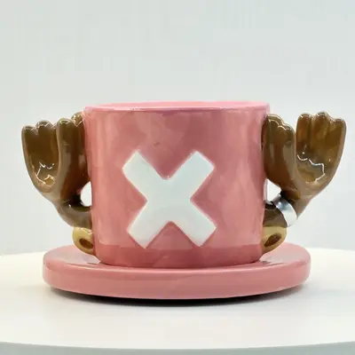 Tony Chopper Hat Coffee Mug ，Straw Hat Crew Cup Set, Washable, Fun&Creative Coffee Cup Featuring Luffy,Ace,Sabo&Chopper,Cer...