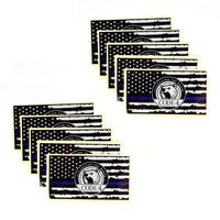 Aorvp American Thin Blue Line Sticker - Car & Laptop Decal - Patriotic Police Symbol, CODE 4