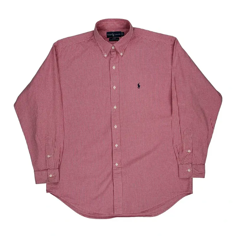 Blake Ralph Lauren Checked Shirt - Large Red Cotton