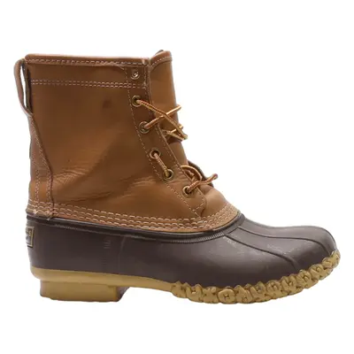 LL BEAN Lace-Up Boots Brown Leather Mens UK 6