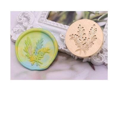 Round Golden Tone Wax Seal Brass Stamp Head