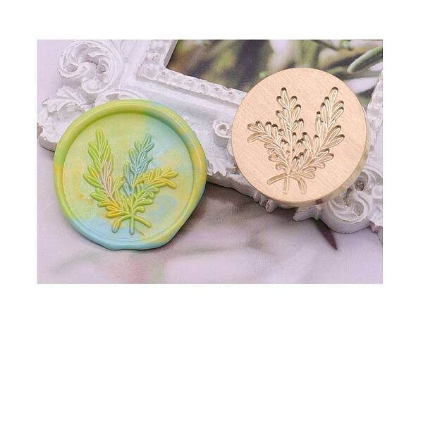 Round Golden Tone Wax Seal Brass Stamp Head