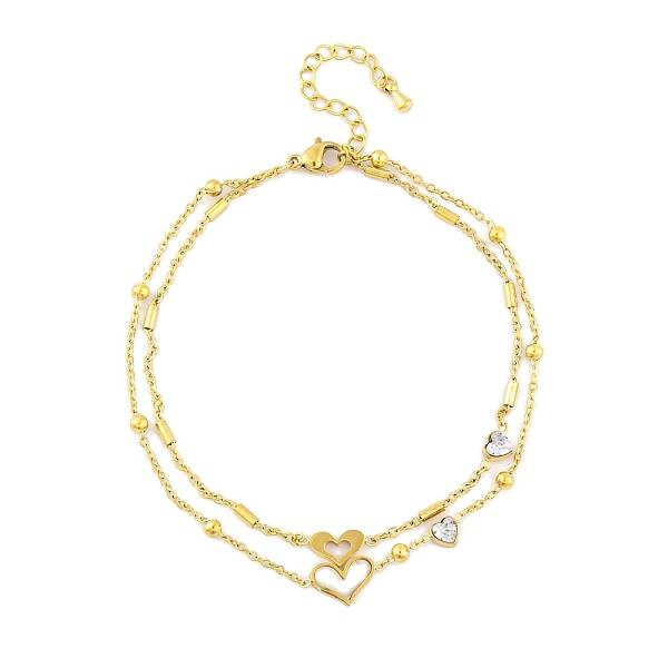 Ion Plating(IP) 304 Stainless Steel Chains Anklet