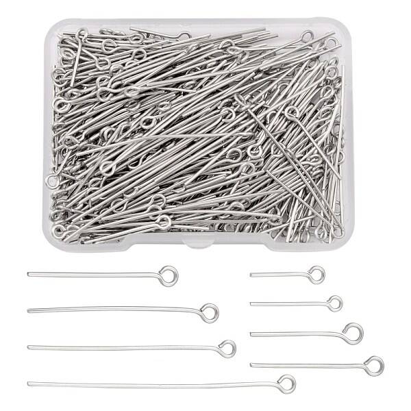 395Pcs 8 Style 304 Stainless Steel Eye Pins