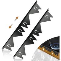 Stove Guard for Gas Stoves Stainless Steel Stove Gap Covers - Heat Resistant & Easy to Clean | Retractable Stove Gap Filler 1...