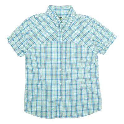 SALEWA Womens Shirt Blue Check UK 16