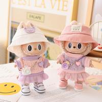 Clothes for Labubu Dolls Accessories, Stylish Kawaii Purple Outfit Set 5 Pieces Suitable for 15cm 17cm Labubu Doll, Doll Clot...