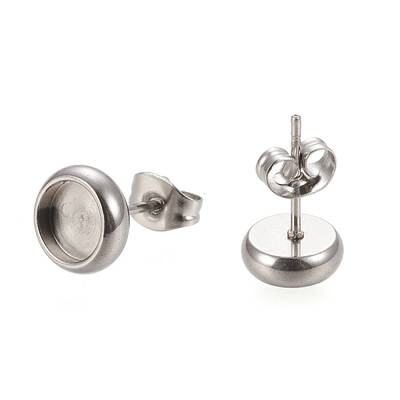 Non-Tarnish 304 Stainless Steel Stud Earring Settings